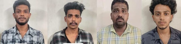 മുന്‍ വിരോധം നിമിത്തം യുവാവിനെ സംഘംചേര്‍ന്ന് ആക്രമിച്ച് പരിക്കേല്‍പ്പിച്ച പ്രതികള്‍ പിടിയില്‍.