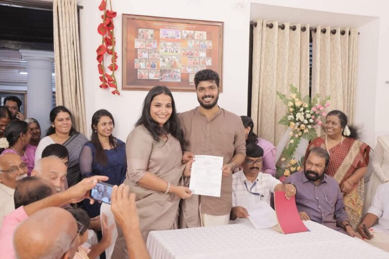 ലളിതം സുന്ദരം മന്ത്രി വി ശിവൻകുട്ടിയുടെ മകൻ വിവാഹിതനായി.