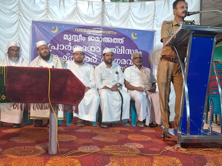 “ലഹരി വിരുദ്ധ ബോധവൽക്കരണവുമായി വടശ്ശേരിക്കോണം ജുമാ-മസ്ജിദ് നാടിന് മാതൃകയായി”