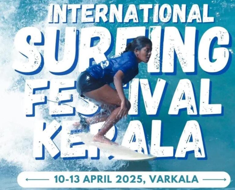 വർക്കലയിൽ സാഹസിക കായിക വിനോദപ്രേമികൾക്ക് ആവേശമായി അന്താരാഷ്ട്ര സര്‍ഫിംഗ് ഫെസ്റ്റിവല്‍ഇന്നുമുതൽ.